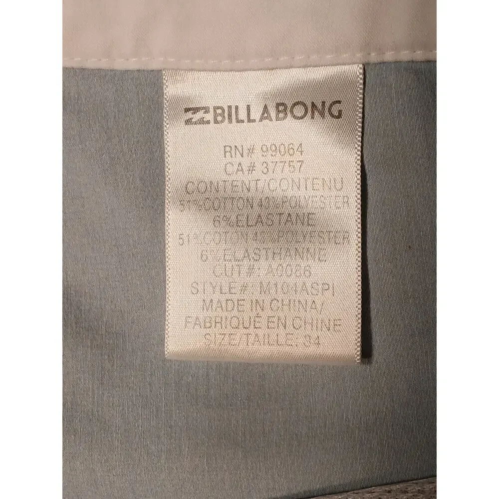 Billabong Mens Spinner Board Shorts‎ 32 Waist Army Blue Beach Surf Vacation Boho